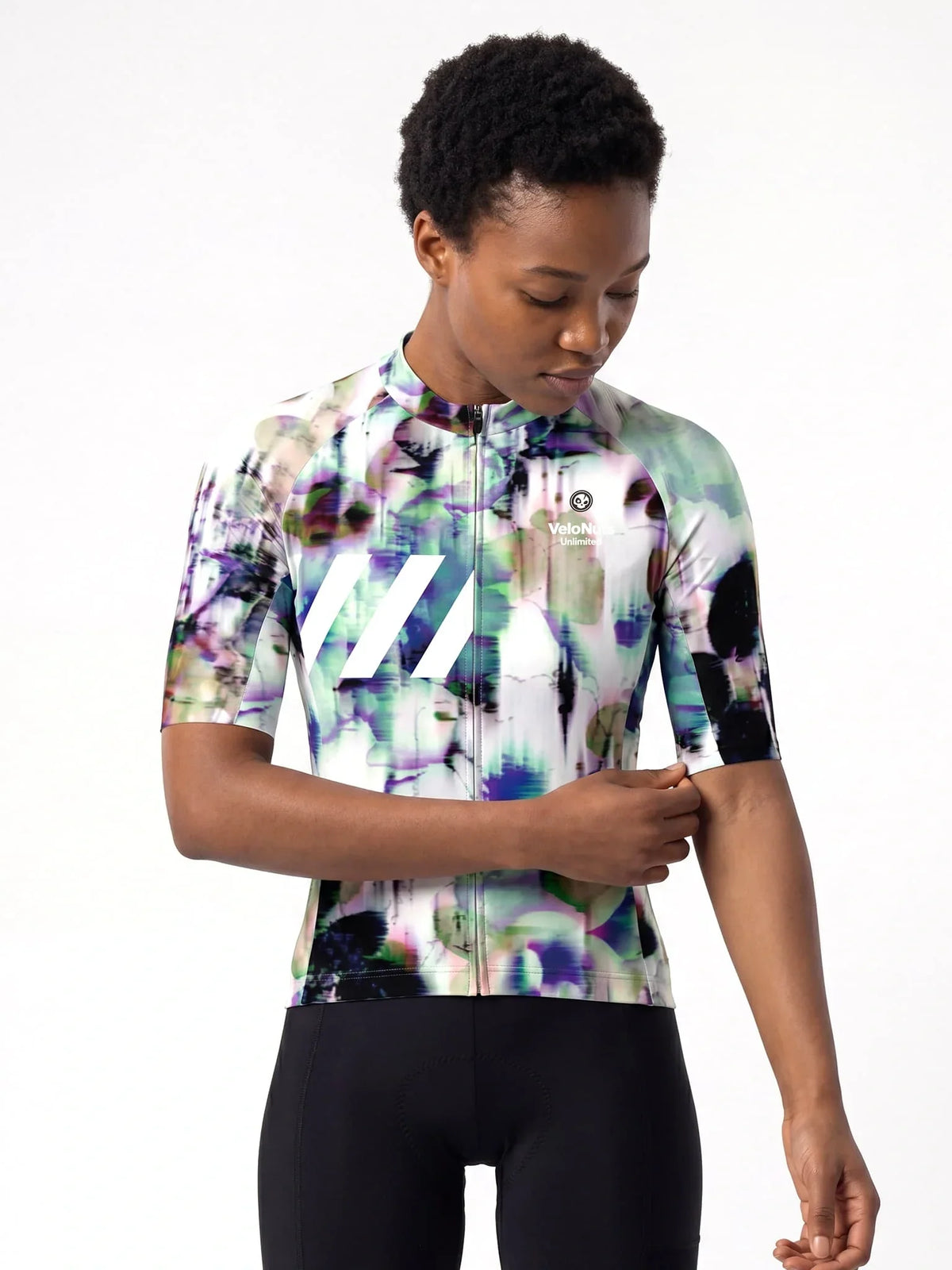 Women's Cycling Jersey Biolume Garden#Type_Glitch Bloom