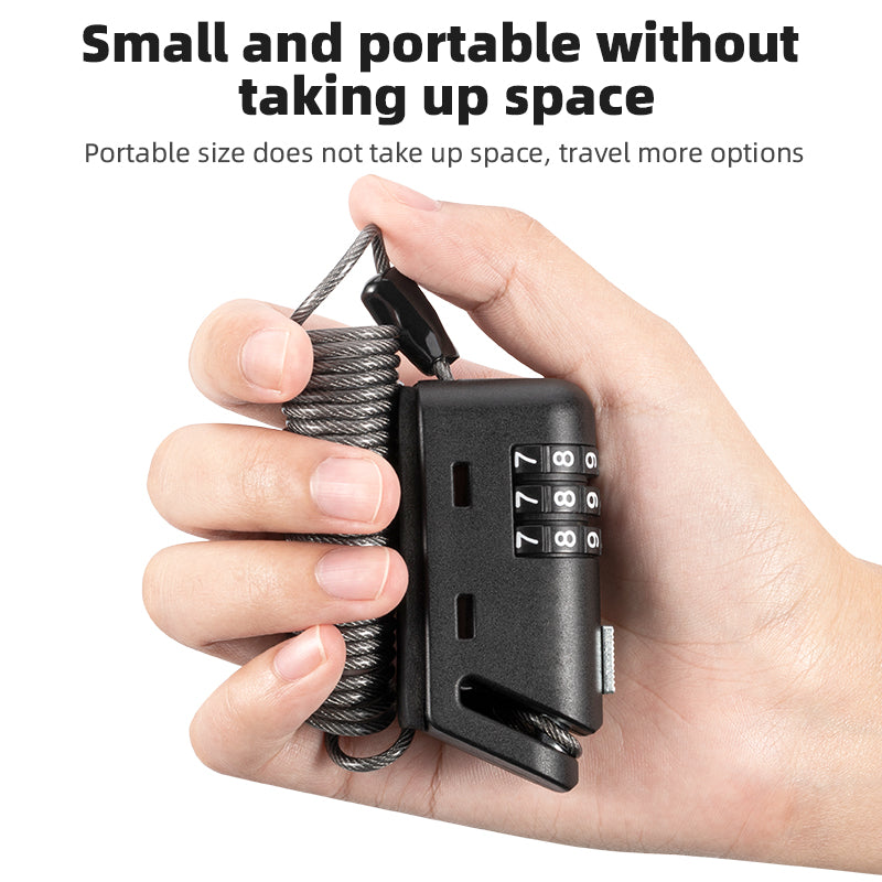 ROCKBROS 1.5M Portable Bicycle Cable Lock - Combination Helmet Lock - ROCKBROSUSA
