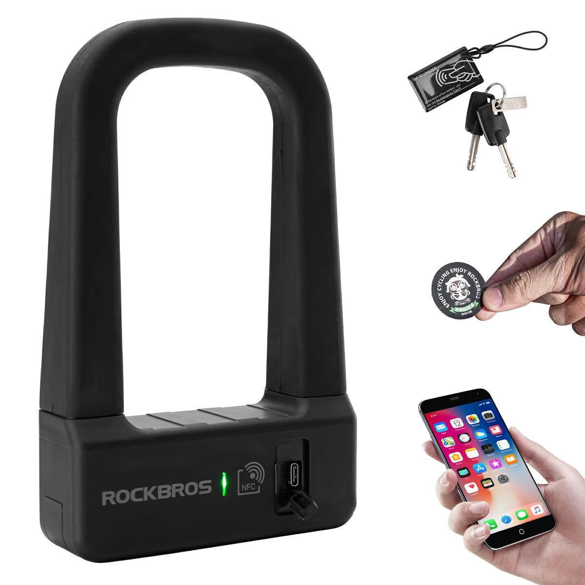 ROCKBROS NFC Smart Bike U Lock