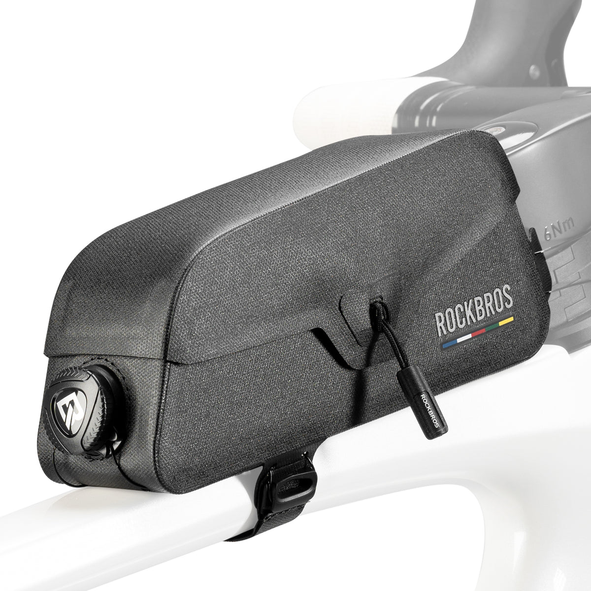 ROCKBROS Road To Sky Bolsa para cuadro de bicicleta 100% impermeable, magnética, para tubo superior, 0.6L/0.9L