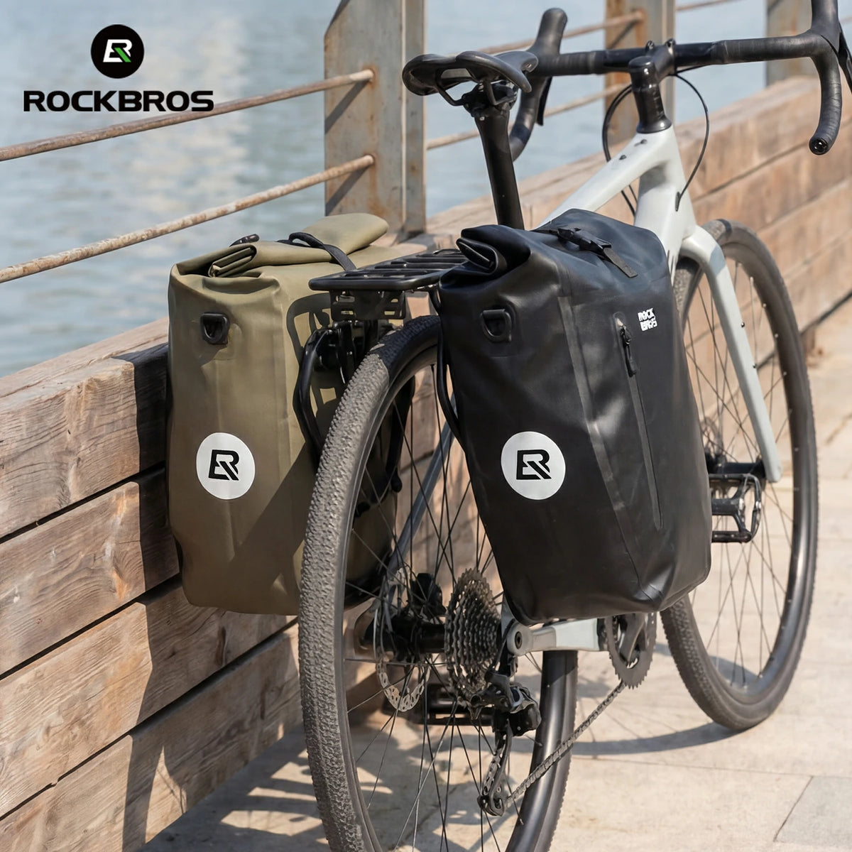 Bolsa impermeable para portaequipajes de bicicleta, alforja trasera enrollable de 20 L