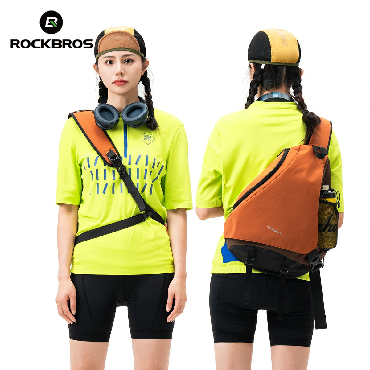 ROCKBROS Bandolera de hombro tipo sling de 11,5L con hebilla magnética para viaje