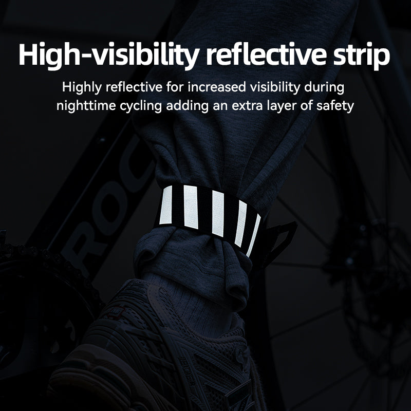 ROCKBROS Anti-Roll Chain Riding Leg Straps Adjustable Reflective