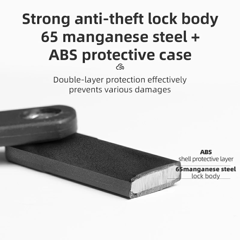 ROCKBROS Folding Bike Lock Smart Fingerprint Heavy Duty Anti Theft Bike Lock - ROCKBROS