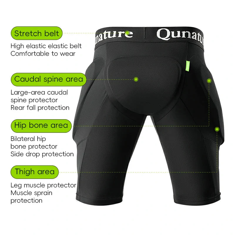 Qunature Ski Hip Protection Pants | EVA Cushioned for Maximum Safety