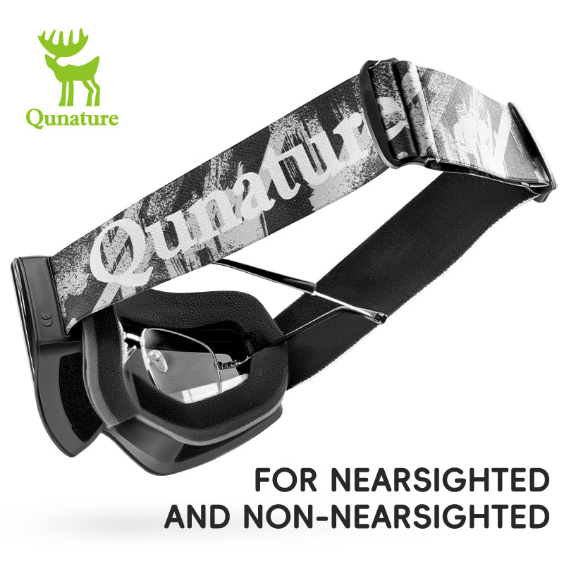 Qunature Frameless Anti-Fog Ski Goggles with UV Protection and Wide View