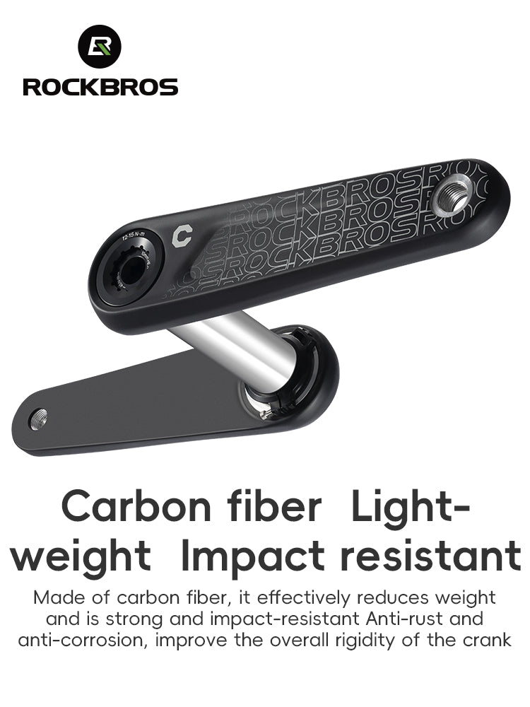 ROCKBROS Carbon Fiber Bike Crankset - ROCKBROS