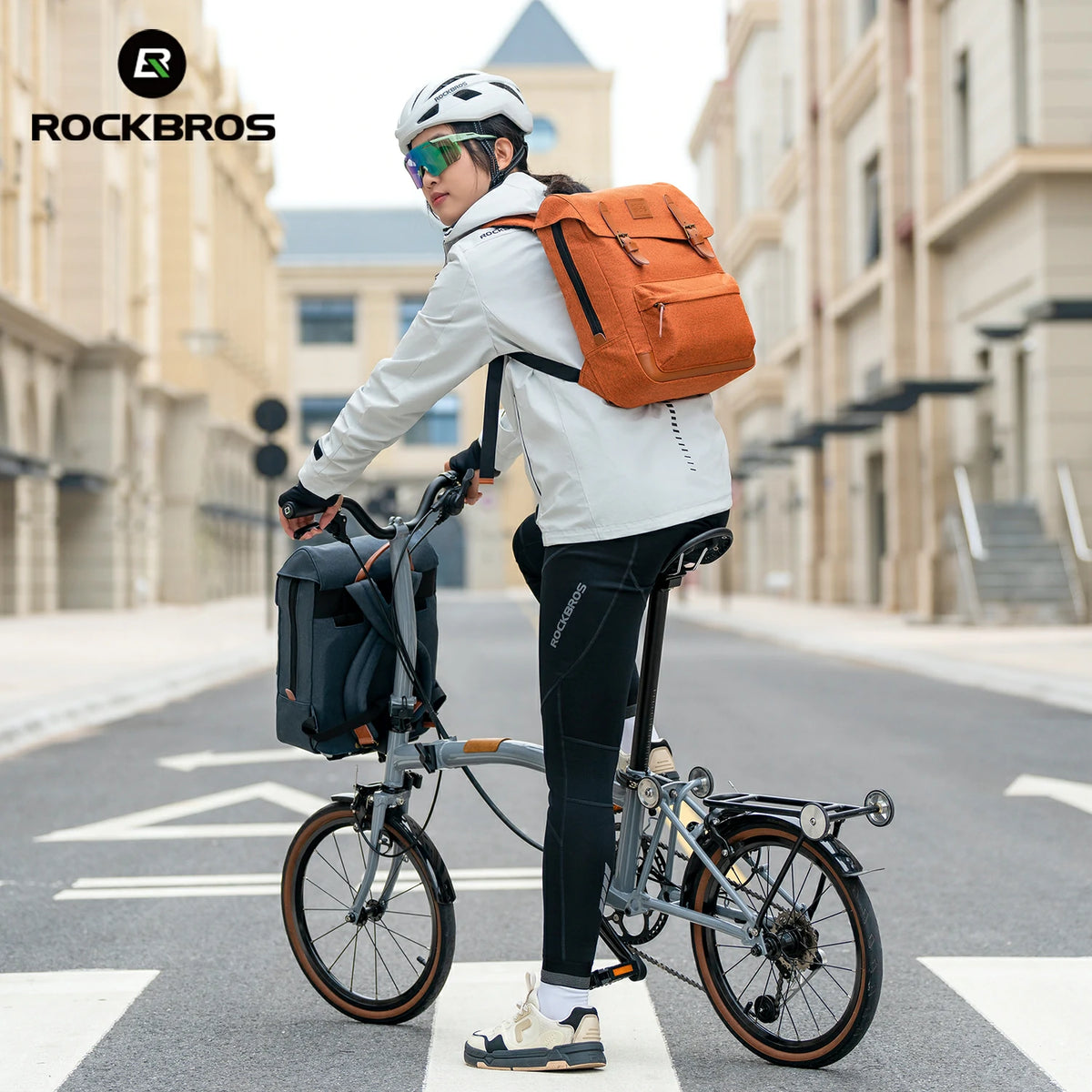 ROCKBROS Fashion Vintage Folding Bike Backpack