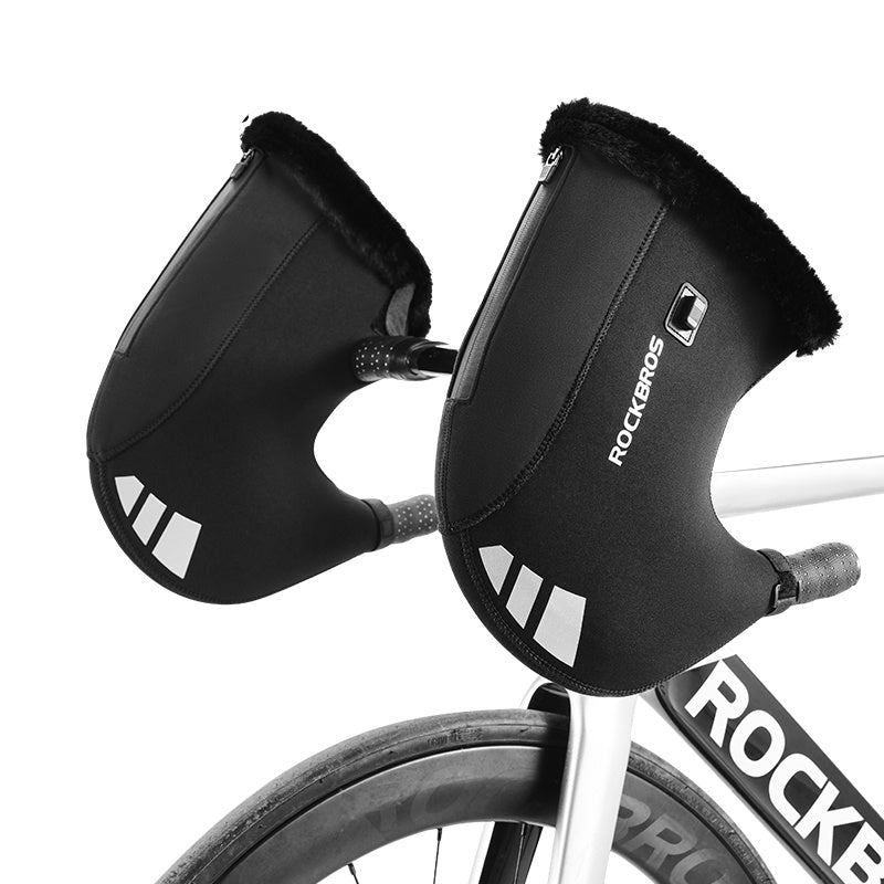 Manoplas ROCKBROS térmicas de USB para manillar, para ciclismo de invierno