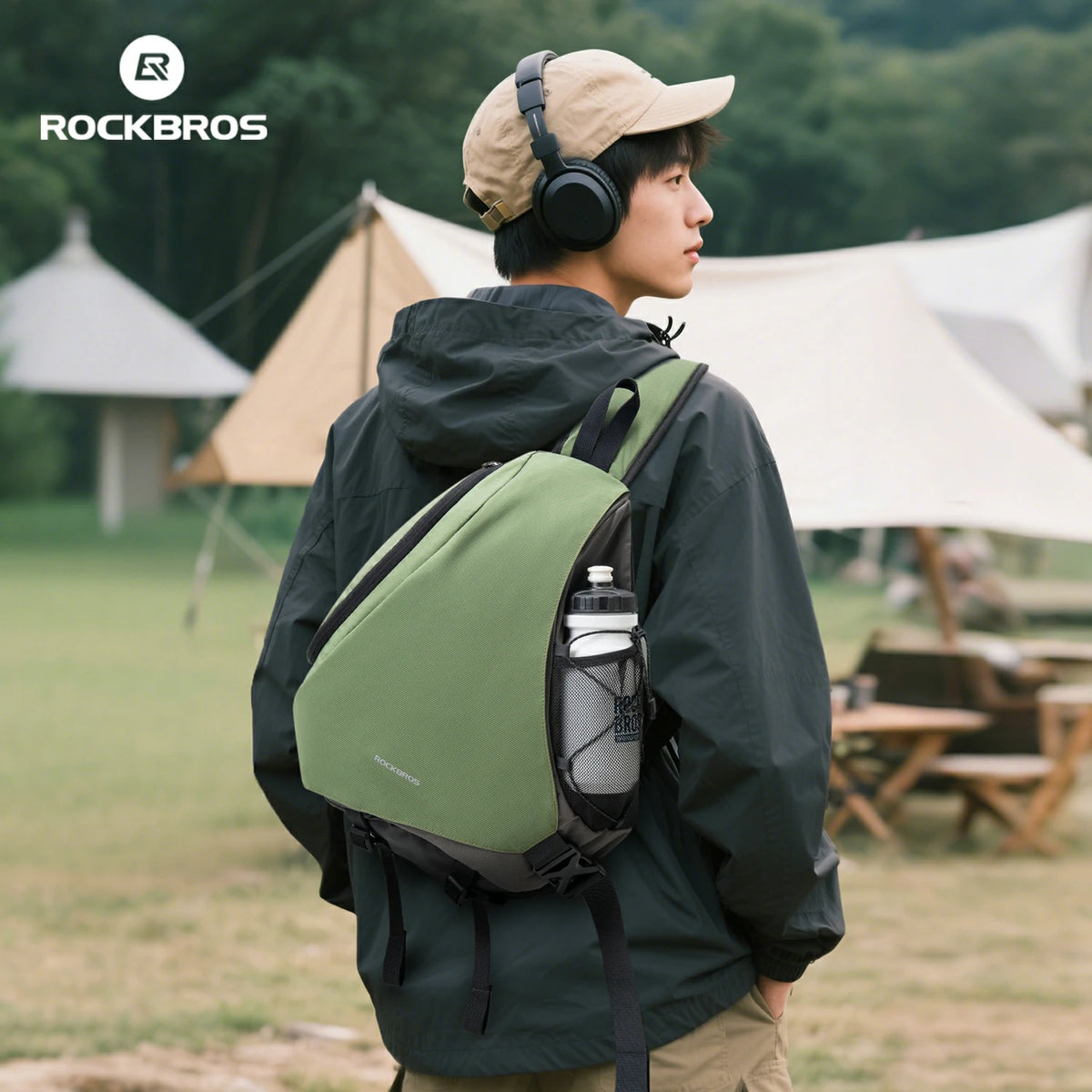 ROCKBROS Bandolera de hombro tipo sling de 11,5L con hebilla magnética para viaje