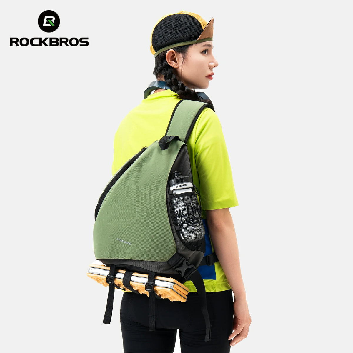 ROCKBROS Bandolera de hombro tipo sling de 11,5L con hebilla magnética para viaje