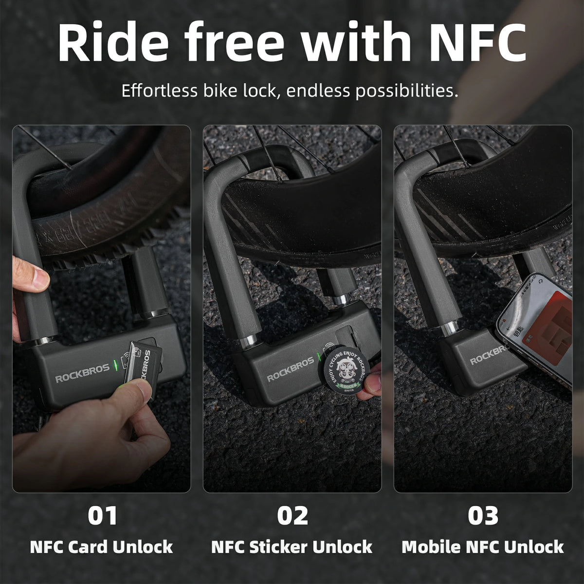 ROCKBROS NFC Smart Bike U Lock