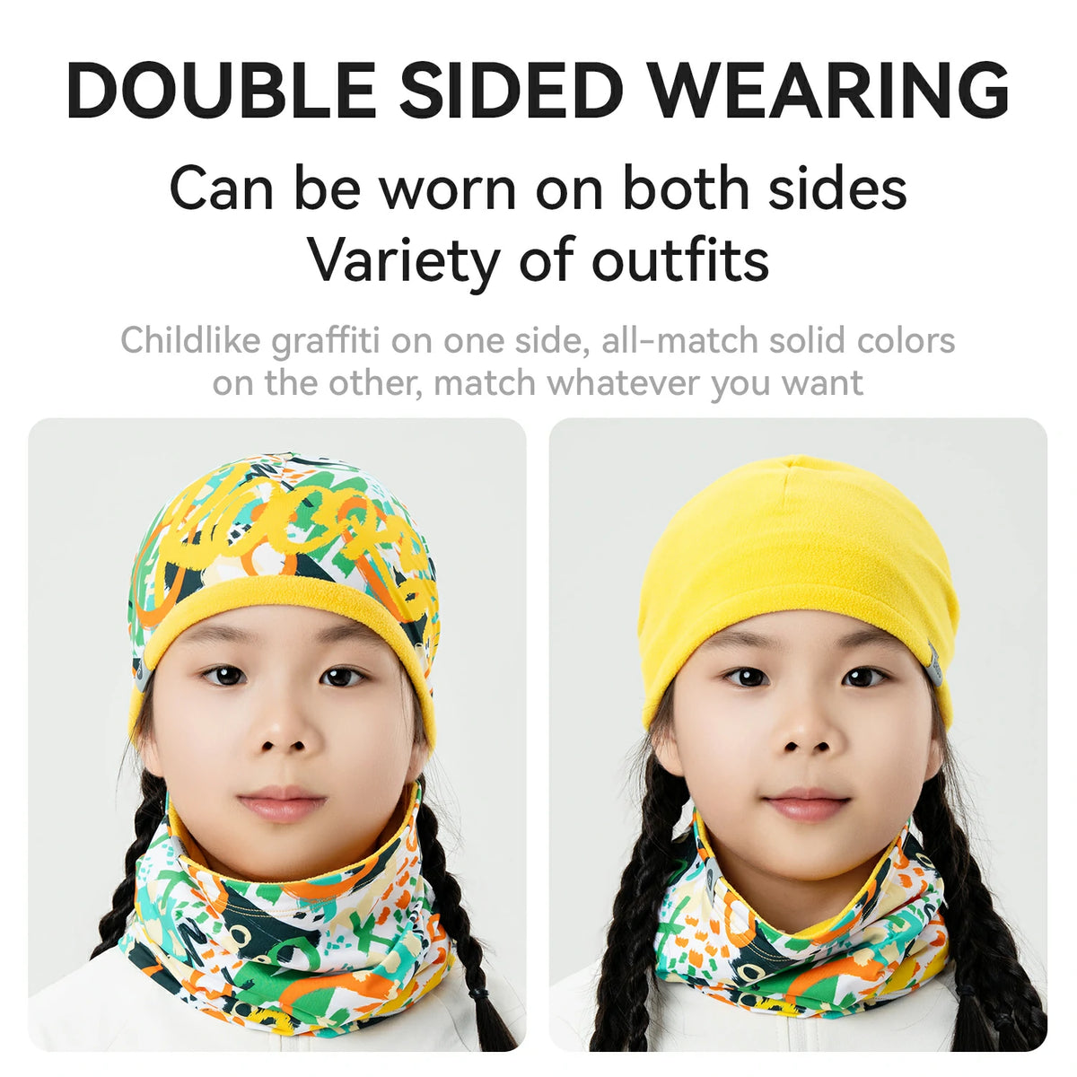 Kids Winter Fleece Beanie for Helmet Use