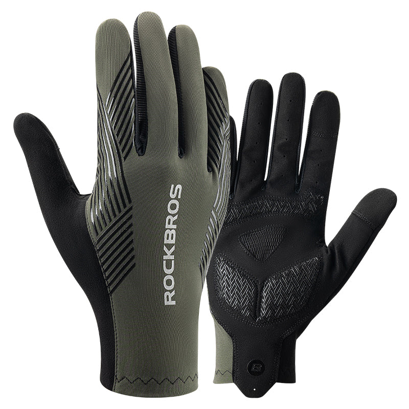 ROCKBROS MTB Gloves - Touch Screen, Anti-Slip Full Finger Cycling Gloves - ROCKBROSUSA