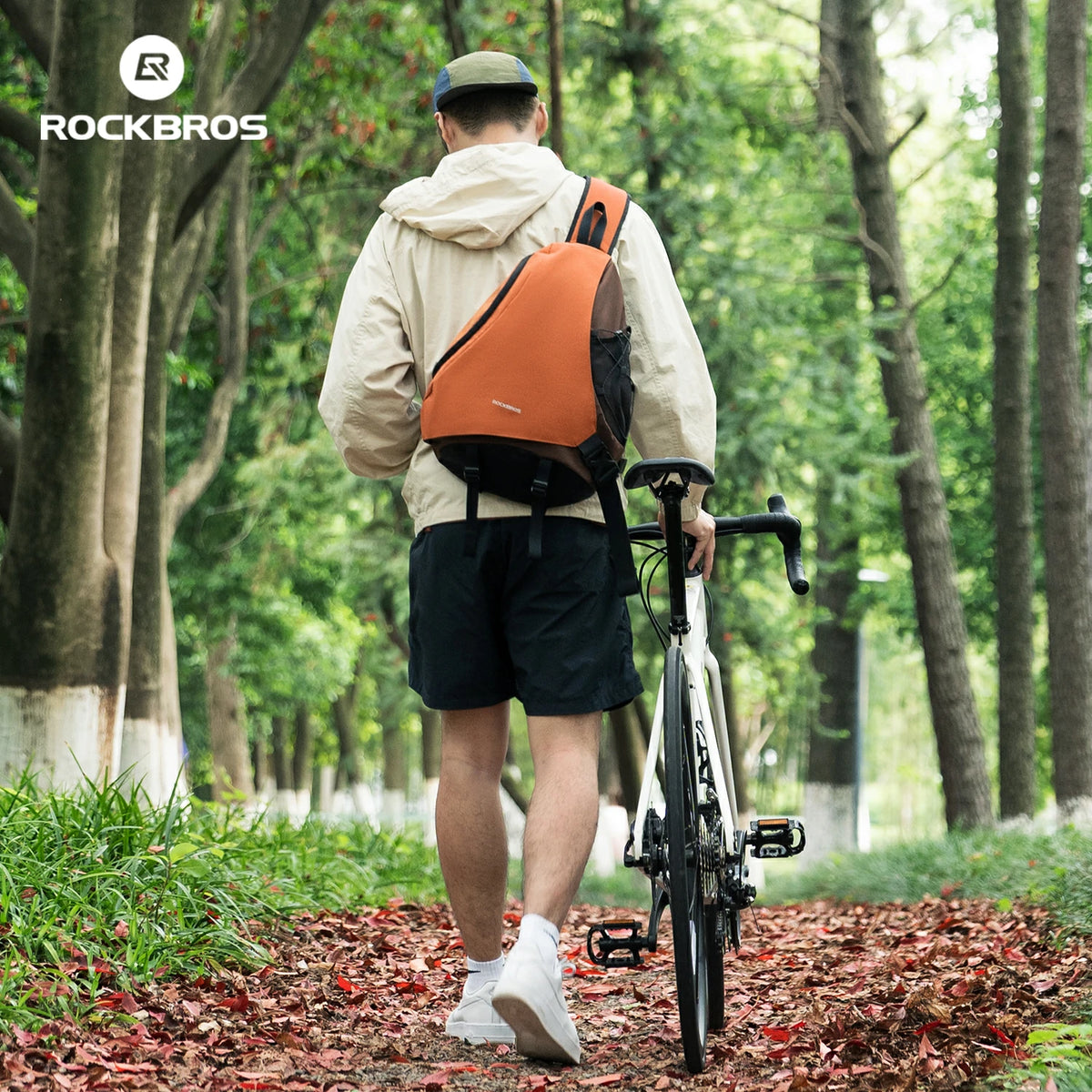 ROCKBROS Bandolera de hombro tipo sling de 11,5L con hebilla magnética para viaje