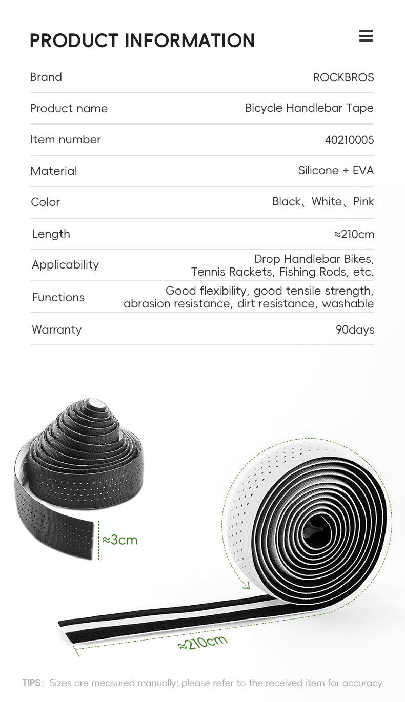 ROCKBROS Road Bike Handlebar Tape Eva Non-slip Shockproof