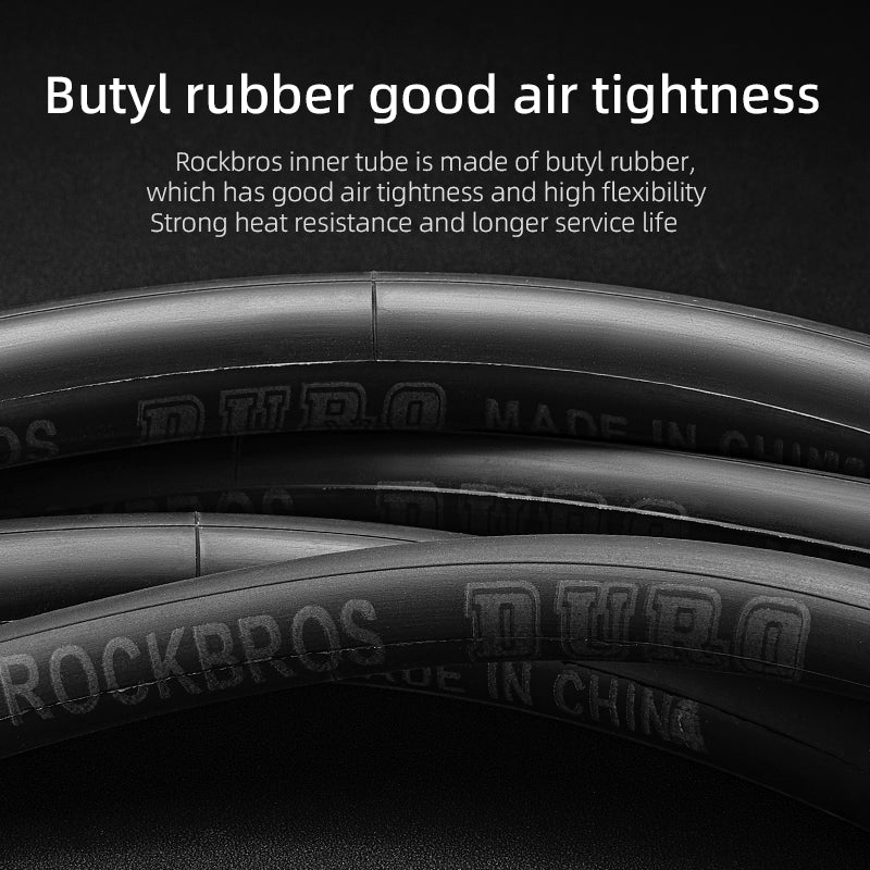 ROCKBROS 700X23/25/28/35C Road Bike Inner Tube 48mm Presta/Schrader Valve High Self Sealing Butyl Rubber - ROCKBROS