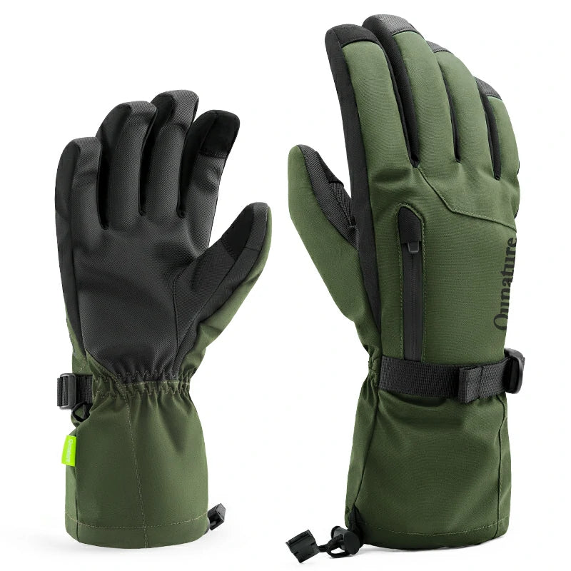 Qunature Ski Gloves Multi-Fabric, Touchscreen, Warmth Lock