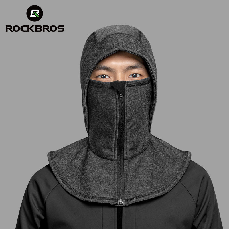 ROCKBROS Pasamontañas Forro Polar Térmico Cortavientos Máscara Esquí Logo Reflectante