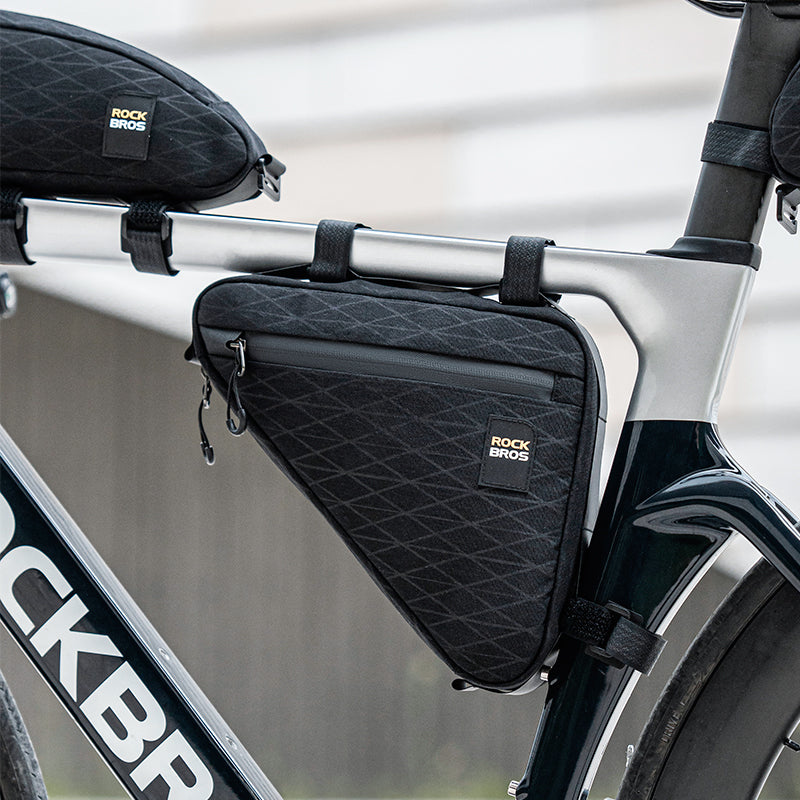 Juego de bolsas combinadas para bicicleta ROCKBROS, juego de bolsas para tubo superior/triángulo/sillín para ciclismo