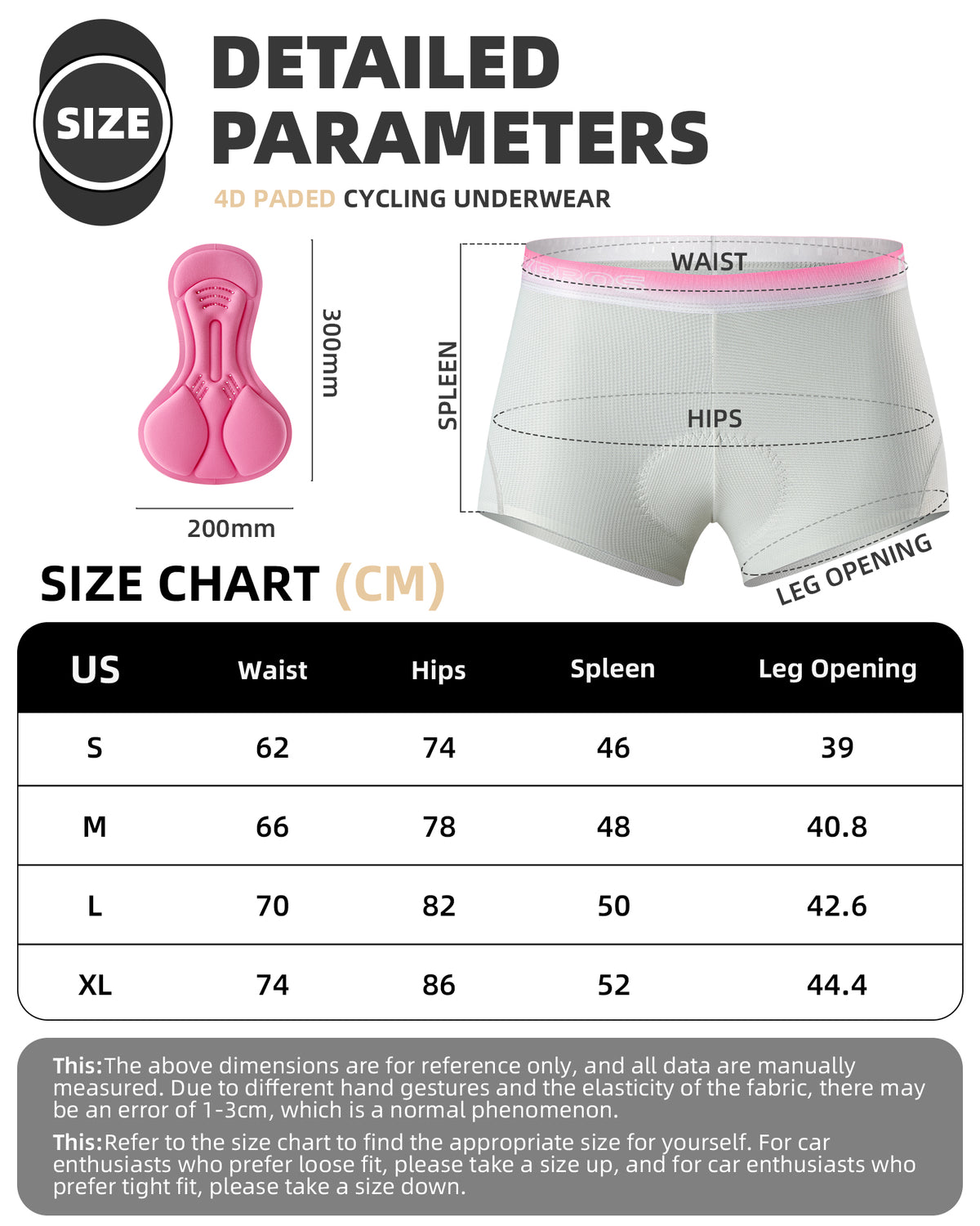 ROCKBROS Women¡¯s Cycling Underwear 4D Padded Bike Shorts