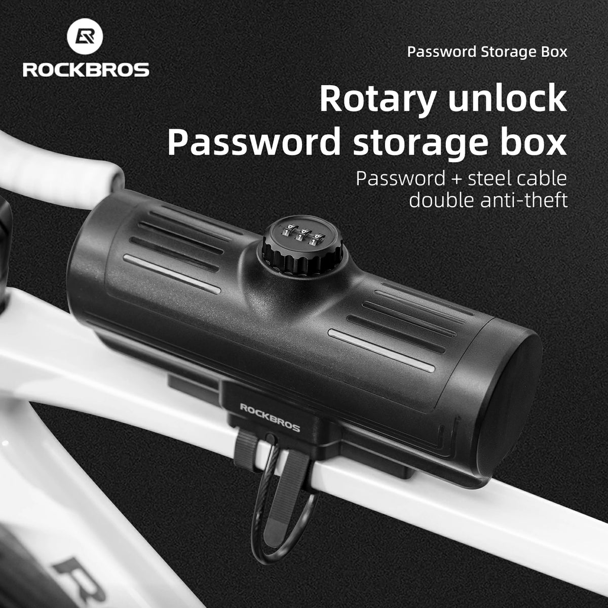 ROCKBROS Bolsa de Cuadro de Bicicleta Resistente al Agua con Candado de Contraseña