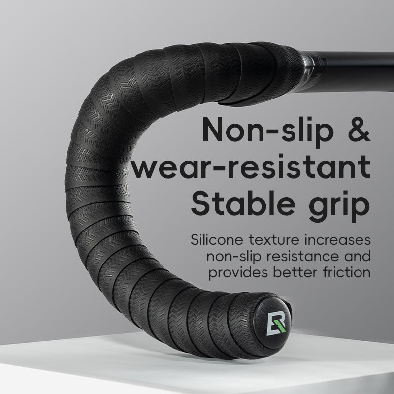 ROCKBROS Silicone PU Bicycle Handlebar Tape Soft Breathable Road Bike Tape Shock-absorption Anti-Slip Gravel Bicycle Handlebar Wrap Drop Bar Belt