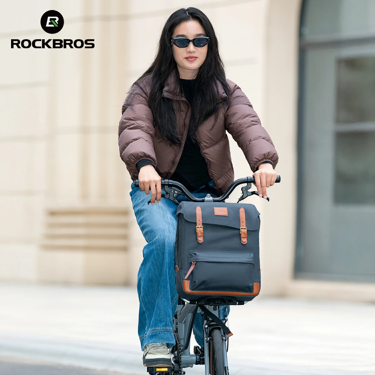 ROCKBROS Fashion Vintage Folding Bike Backpack
