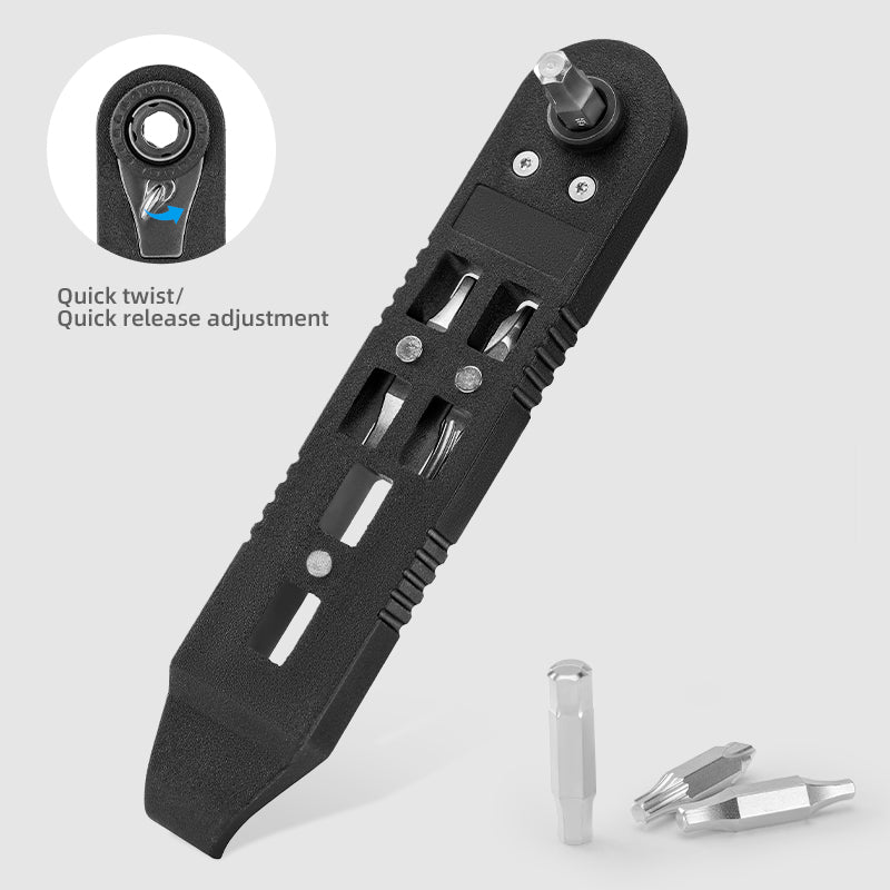 ROCKBROS Multi-function Ratchet Tire Lever with Hex Wrench and File Blade