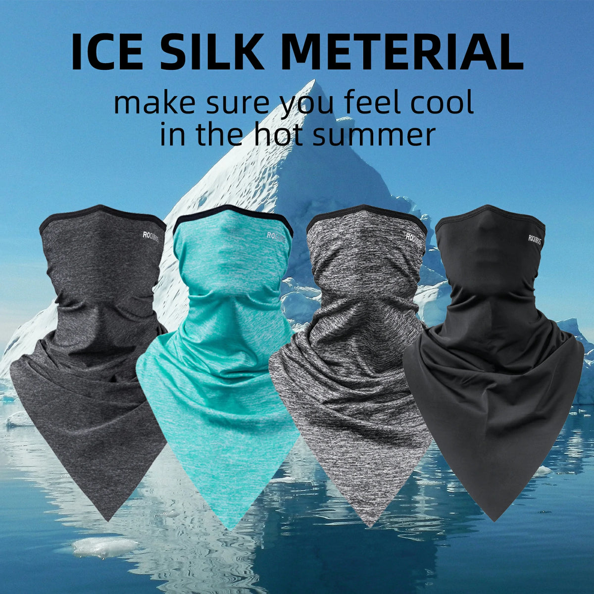 ROCKBROS Neck Gaiter-UPF 50+ Cool Face Cover UV Protection Breathable Neck Gaiters
