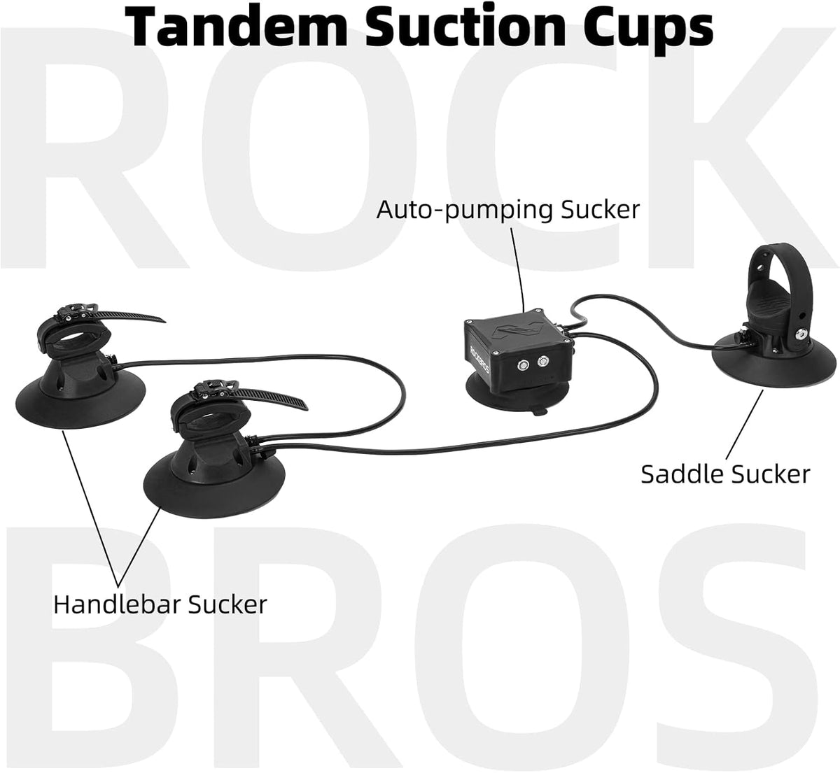 ROCKBROS Electric Suction Cup Bike Rack for Car Roof No Hitch No Paint Damage - ROCKBROS