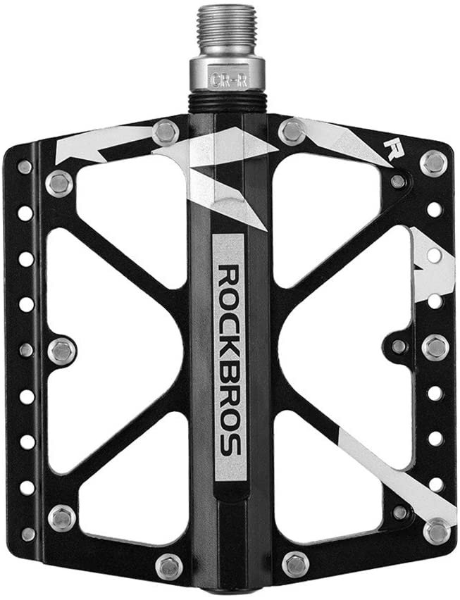 Pedales de Bicicleta de Montaña ROCKBROS de Aleación de Aluminio de Gran Tamaño - NEGRO