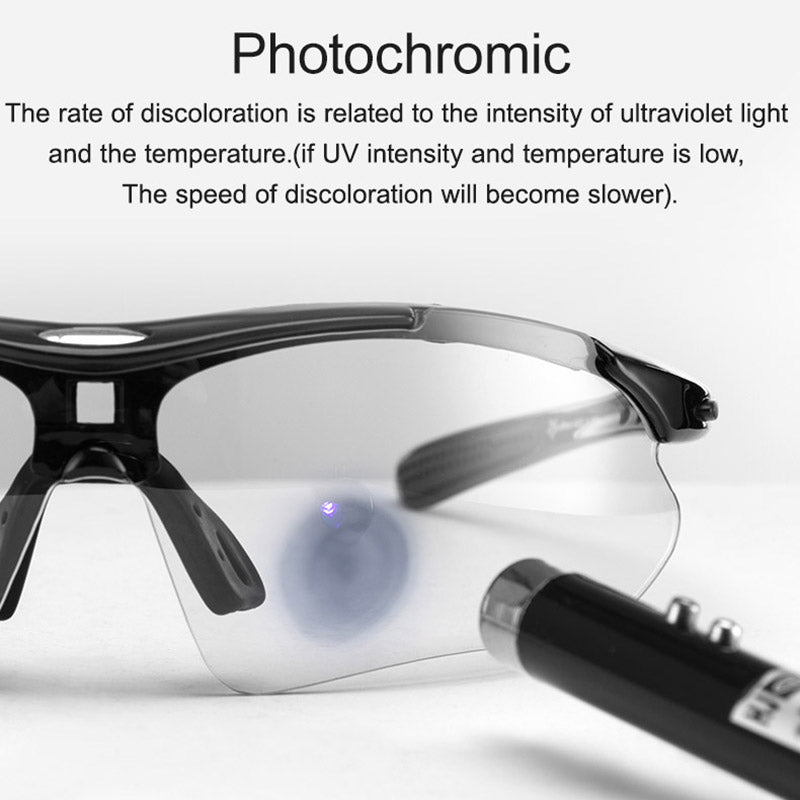 ROCKBROS Cycling Sunglasses Bicycle Photochromic Glasses Full Frame Eyewear - ROCKBROSUSA
