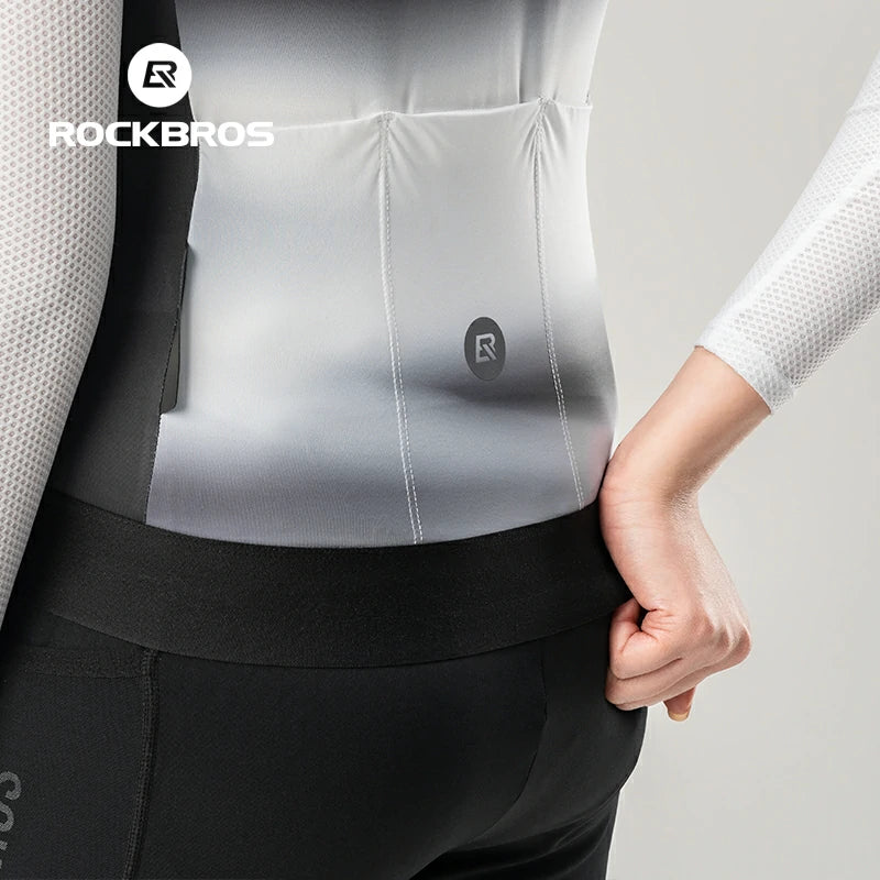 Maillot ciclista de manga larga ligero ROCKBROS Mondi Gradient para mujer