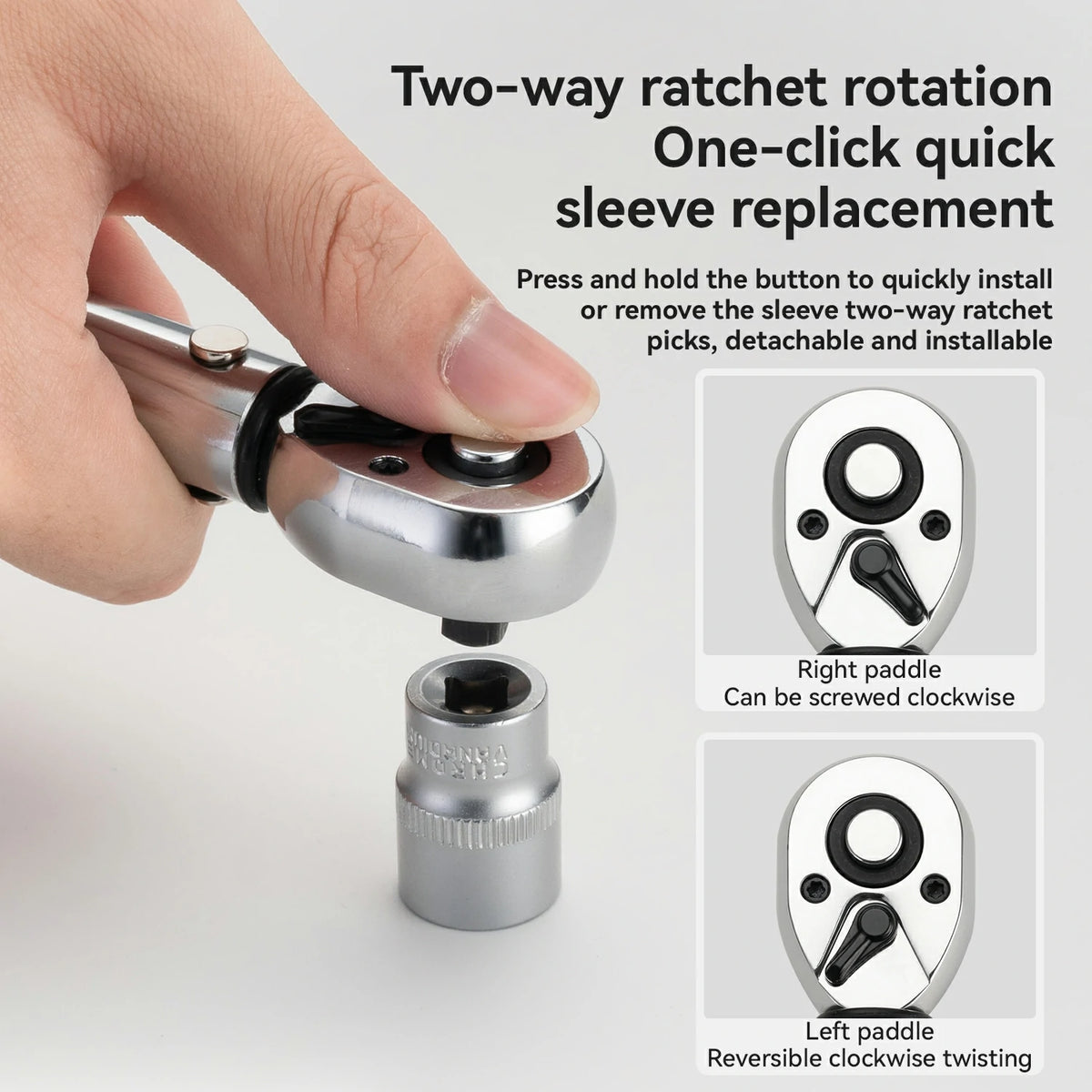 ROCKBROS 1/4 Torque 2–24Nm Micrometer Click Torque Wrench, 72-Tooth Gear Professional Precision ±3%High Accuracy