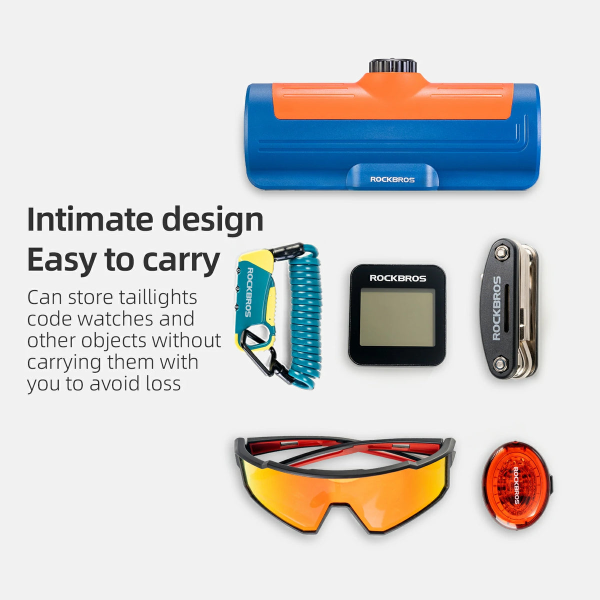 ROCKBROS Bolsa de Cuadro de Bicicleta Resistente al Agua con Candado de Contraseña