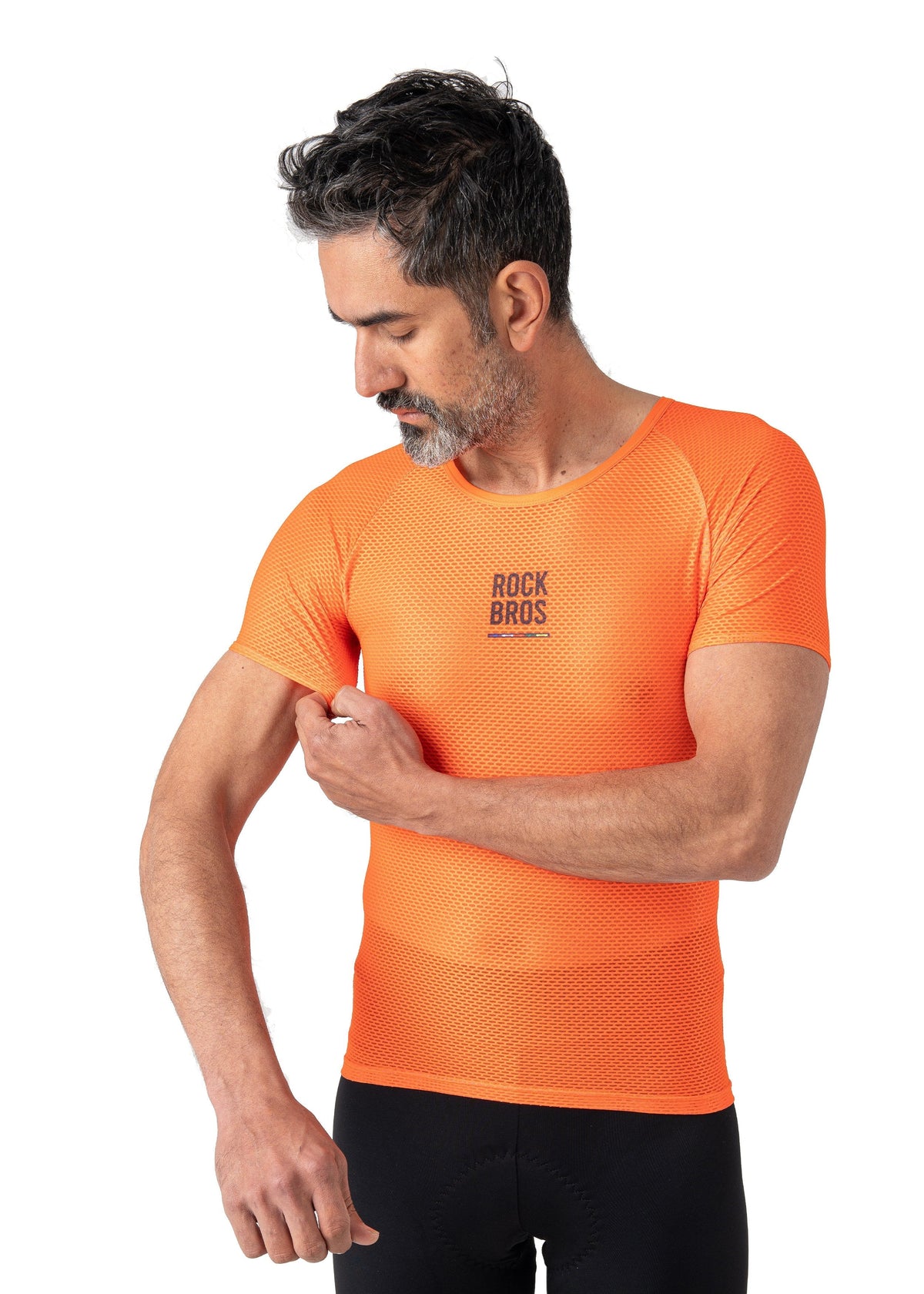 ROCKBROS Road-to-Sky Cycling Short-Sleeved Base Layer #Color_Orange