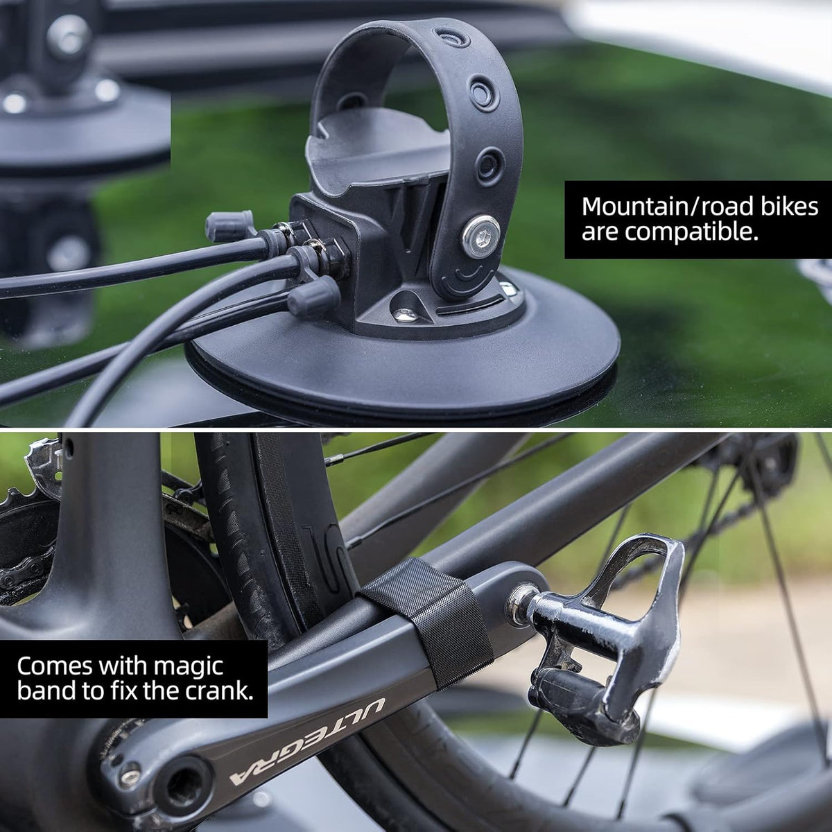 ROCKBROS Electric Suction Cup Bike Rack for 1-3 Bikes Safe Mount - ROCKBROS