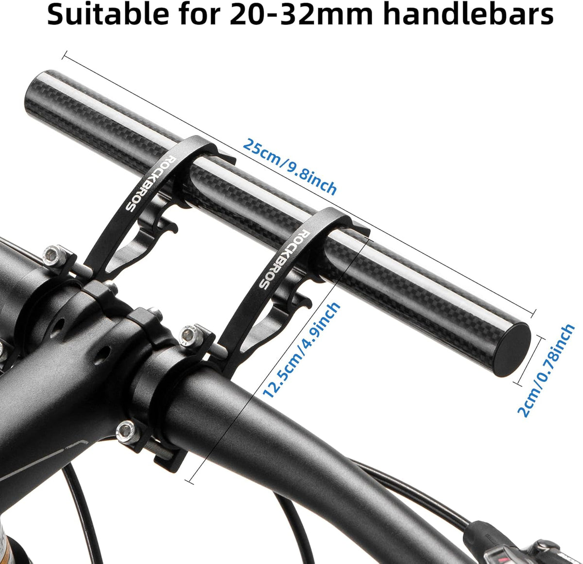ROCKBROS Bike Handlebar Extender Double Lightweight Durable - ROCKBROS