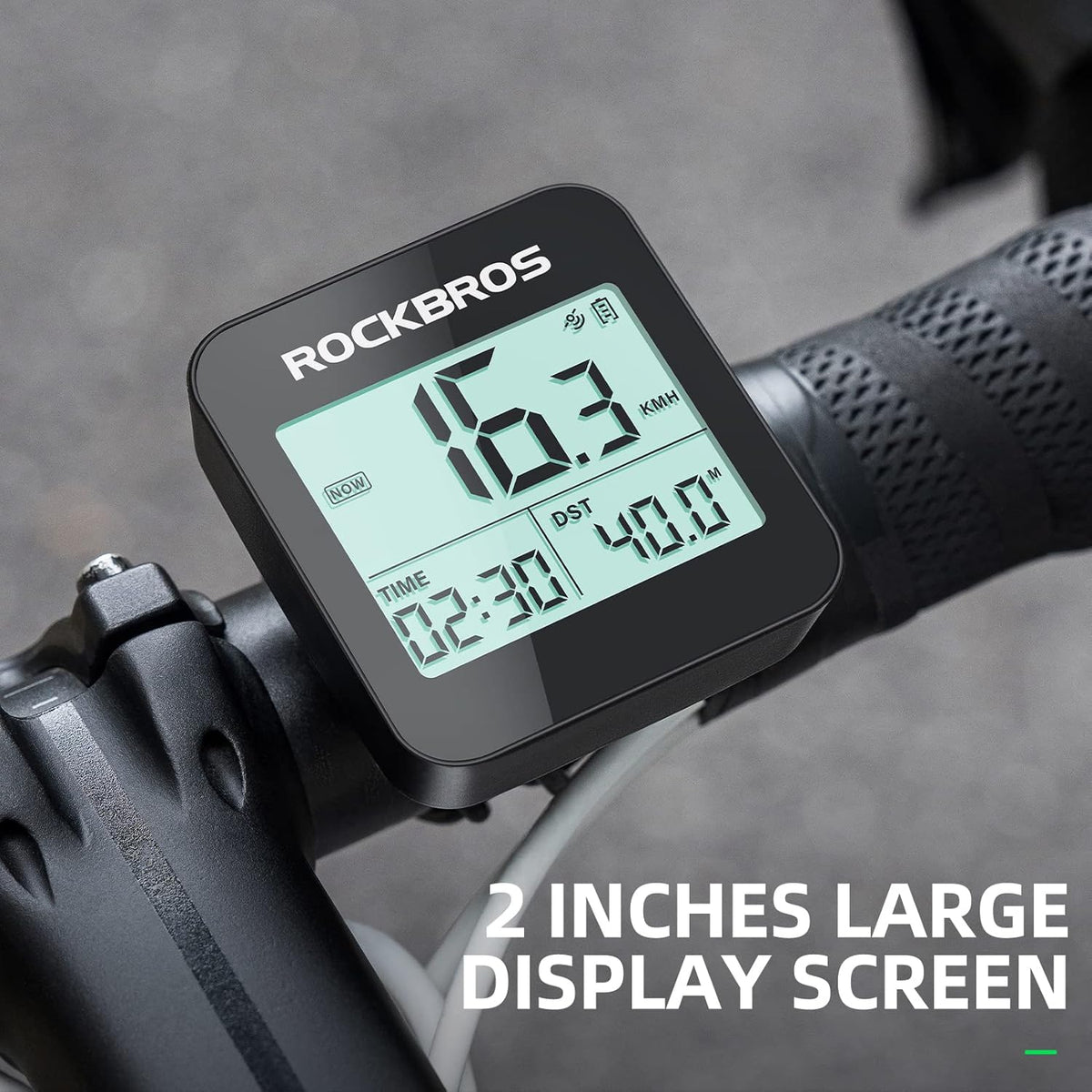 ROCKBROS GPS Bike Computer Accurate Wireless Speedometer with Backlight - ROCKBROS