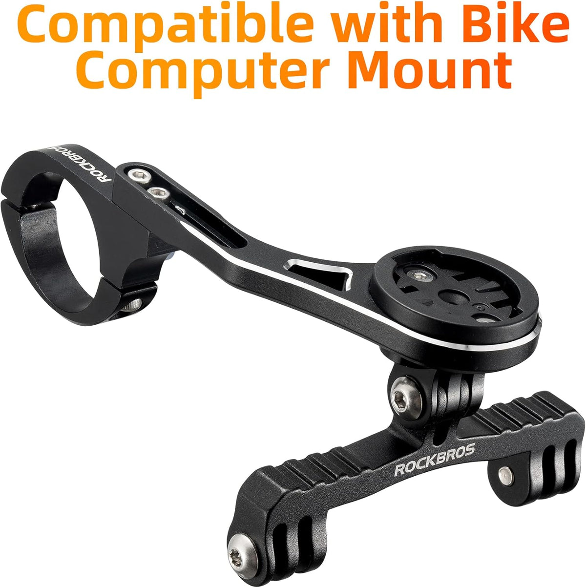 ROCKBROS Out Front Bike Mount Cycling Computer Mount Bike Handlebar 1.25''/ 31.8mm - ROCKBROS
