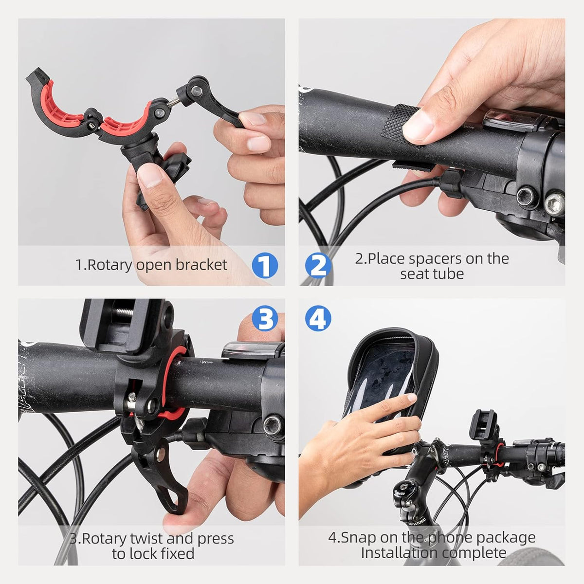 ROCKBROS Motorcycle Phone Mount Waterproof Handlebar Phone Bag - ROCKBROS
