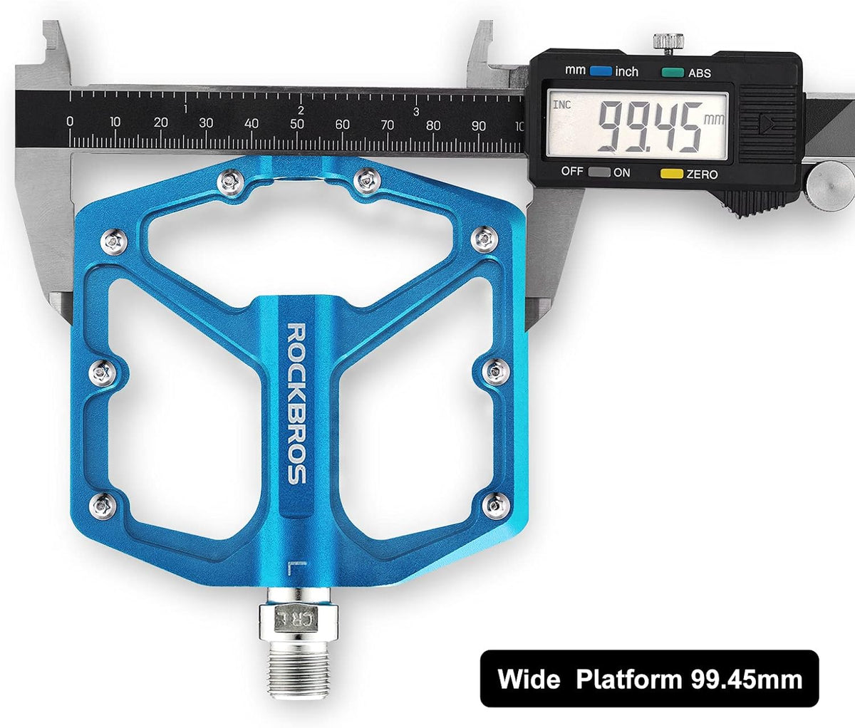 ROCKBROS Bike Pedals Lightweight Aluminum Platform 9/16'' Sealed Bearing - ROCKBROS #color_Blue
