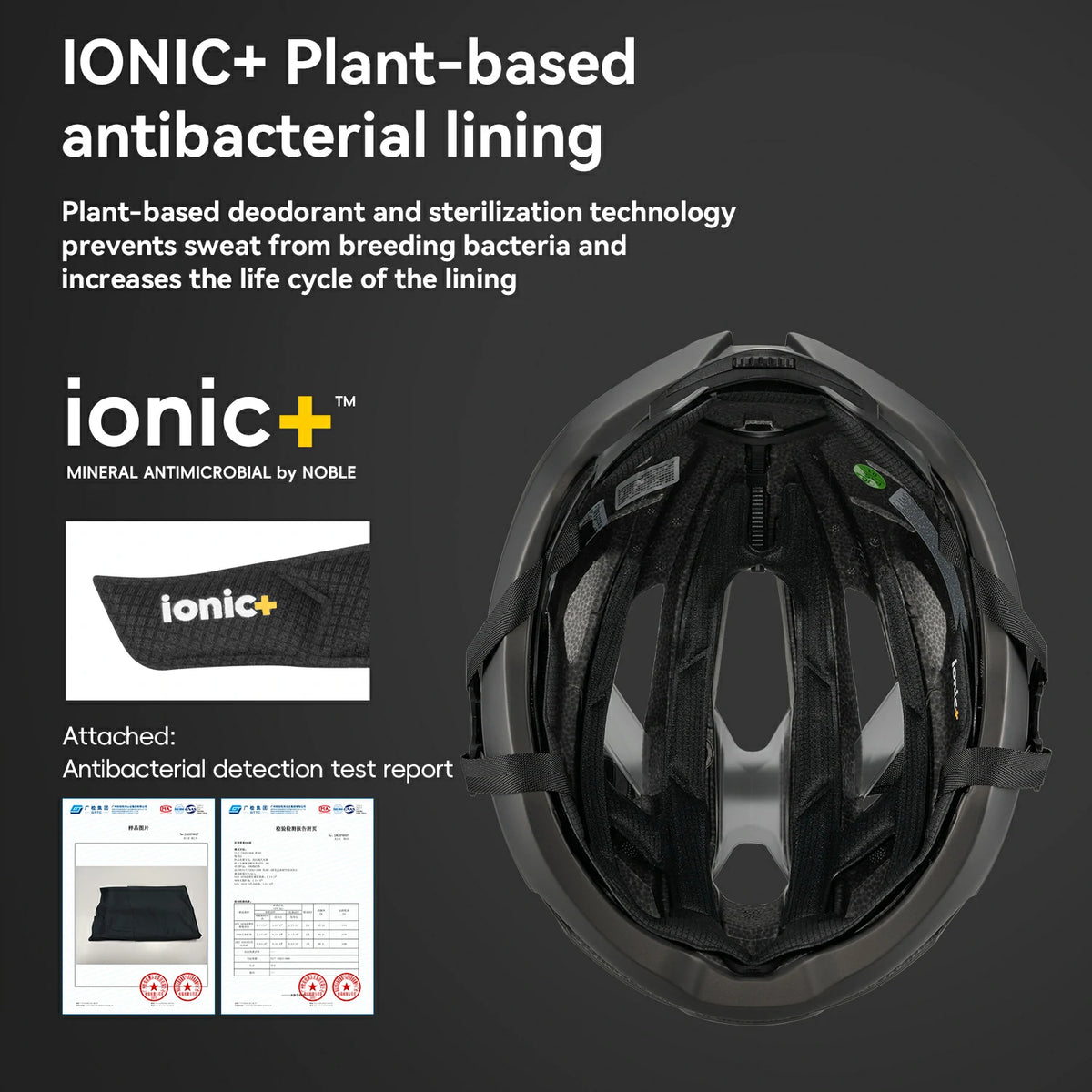 Cycling Helmet Bionic Support Antibacterial Liner Adjustable Fit