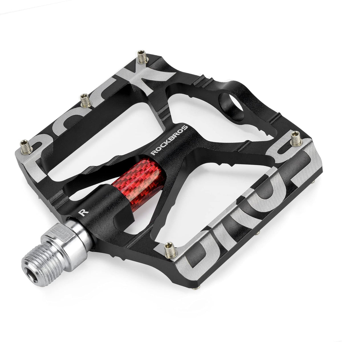 ROCKBROS Mountain Bike Pedals MTB BMX Pedals CNC Non-Slip Lightweight Aluminum Alloy Bicycle Pedals 9/16" - ROCKBROS