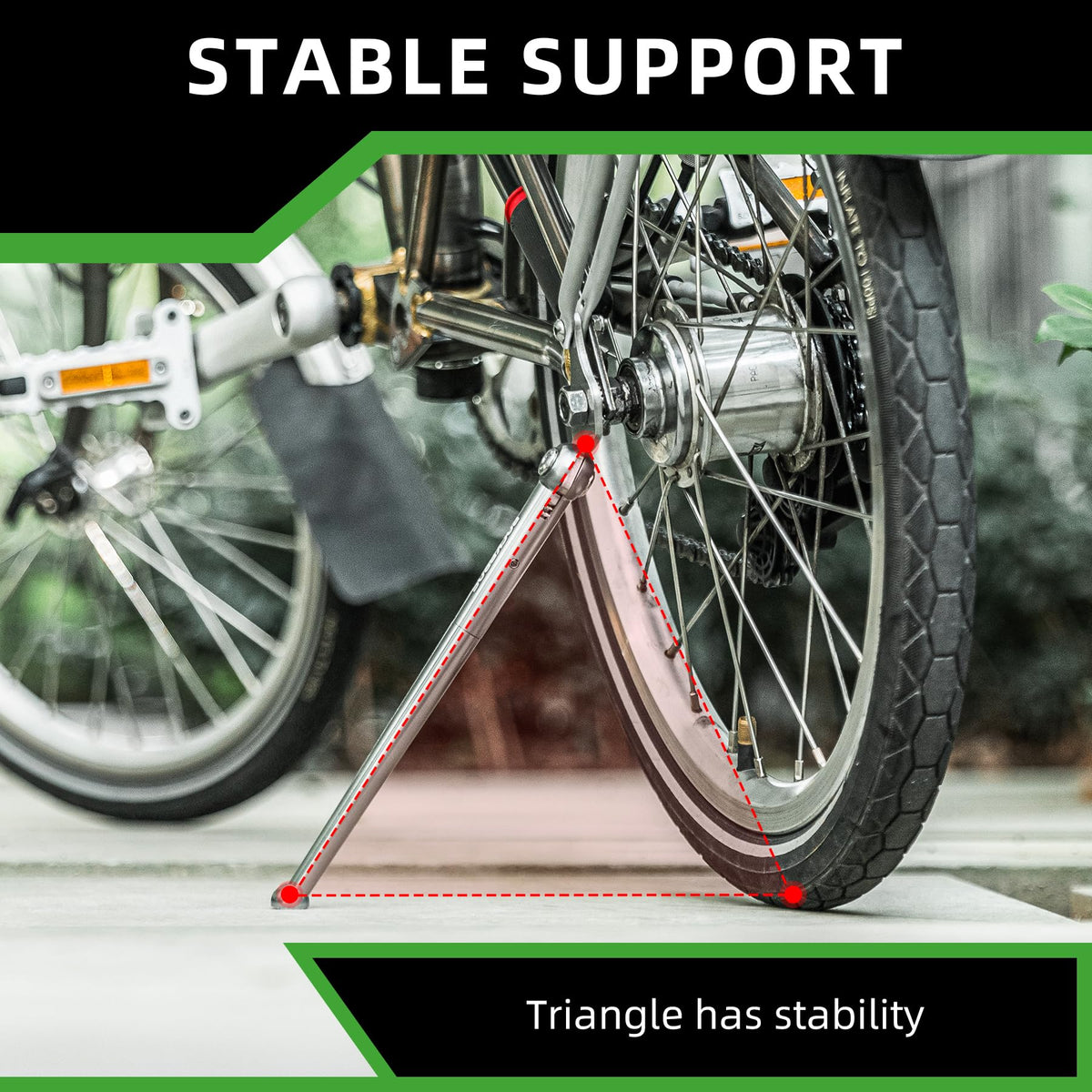 Caballete Central Ajustable para Bicicletas Plegables de 16"