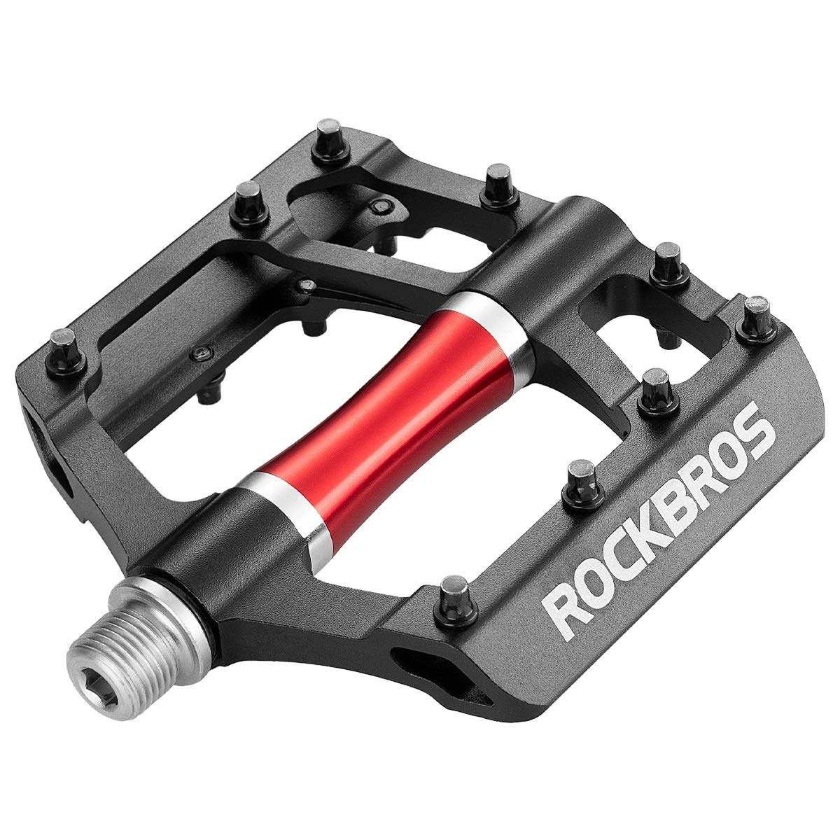 ROCKBROS MTB Pedals Platform Bike Pedal Aluminum 9/16" Bicycle Pedal Non-Slip Lightweight Flat Pedals for BMX Road Mountain Bikes - ROCKBROS
