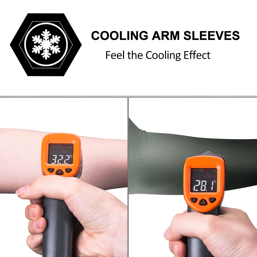 ROCKBROS Sun Protection Arm Sleeves Cooling for Running Golf Fishing Cycling - ROCKBROS