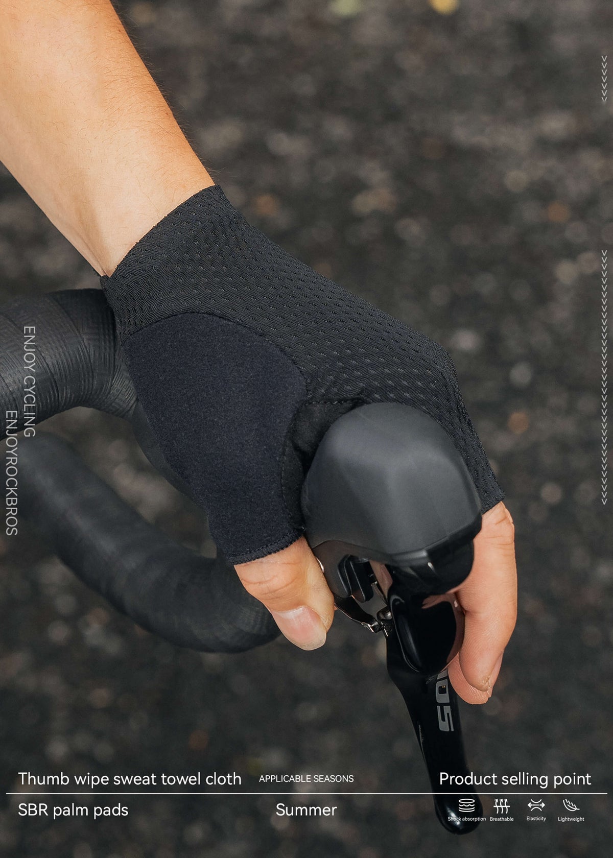 Guantes de ciclismo transpirables antideslizantes de medio dedo | ROAD TO SKY