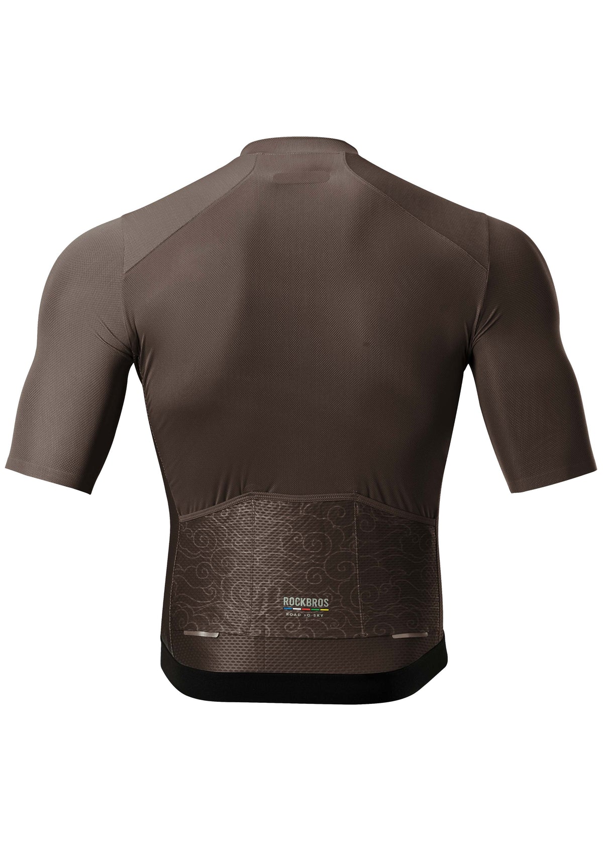 ROAD TO SKY Men's Cycling Short-Sleeved Jersey ¢ò Dark Brown